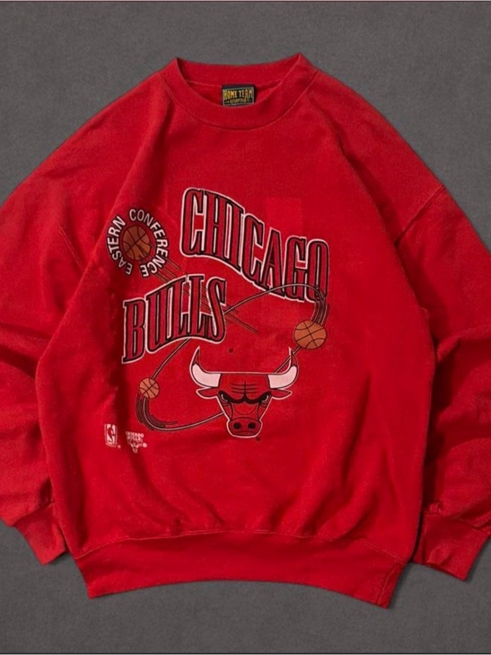 Vintage 90s Chicago Bulls NBA Sweatshirt Red Size Large